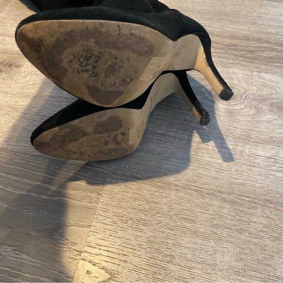 Dolce Vita Black Suede Over the Knee Boots sz 7.5 heel damage - Picture 3 of 6